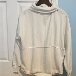 Athletic Works Cream Turtleneck Top